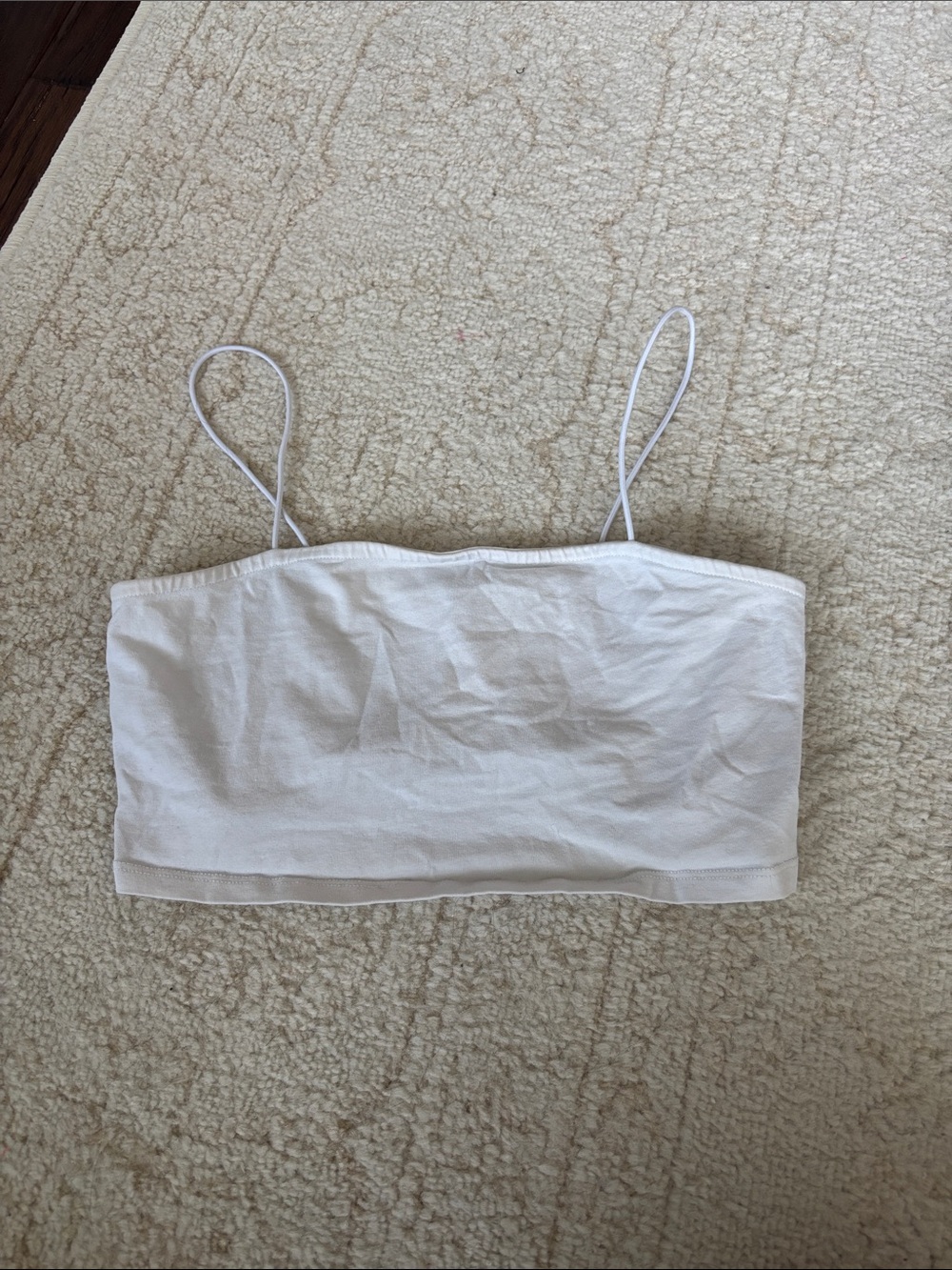 ASOS White Spaghetti Strap Bandeau Top